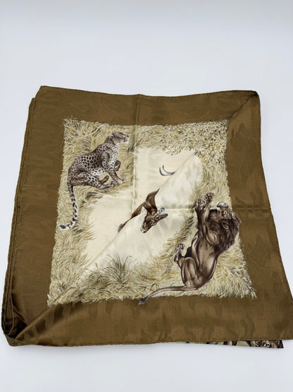 Hermès Foulard Vintage Kenya Seta Jacquard Cachi - Pally Vintage Closet