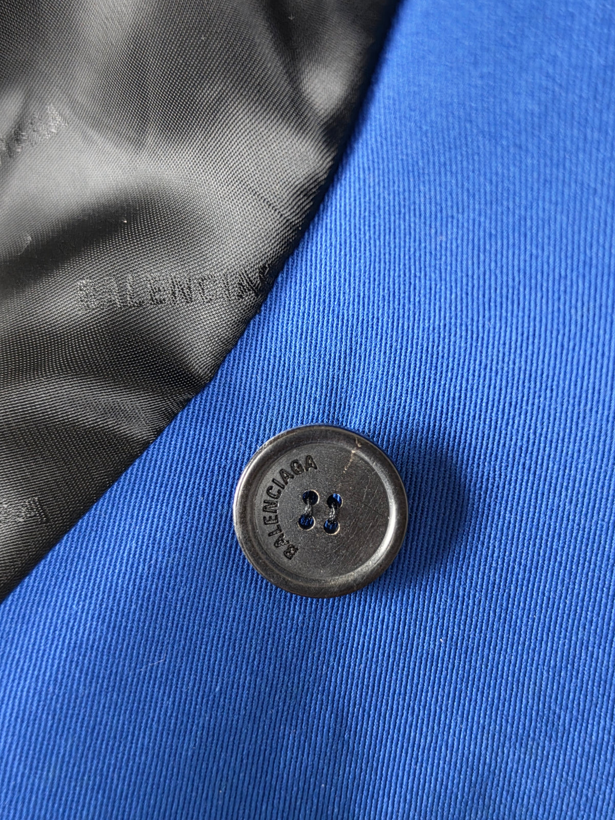 Balenciaga Blazer Strutturato in Cotone Blu Elettrico - Pally Vintage Closet