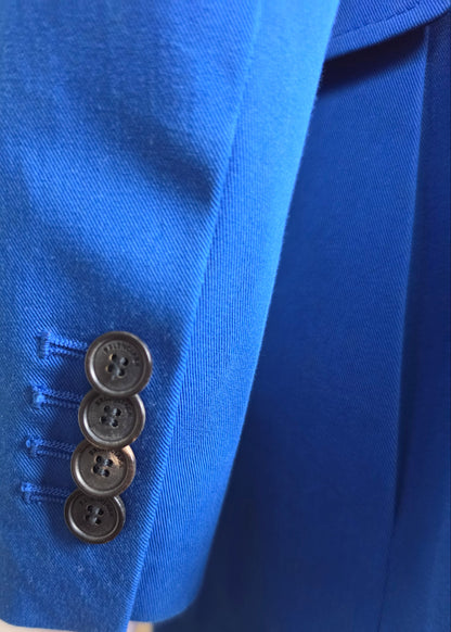 Balenciaga Blazer Strutturato in Cotone Blu Elettrico - Pally Vintage Closet
