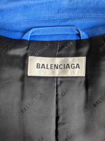 Balenciaga Blazer Strutturato in Cotone Blu Elettrico - Pally Vintage Closet