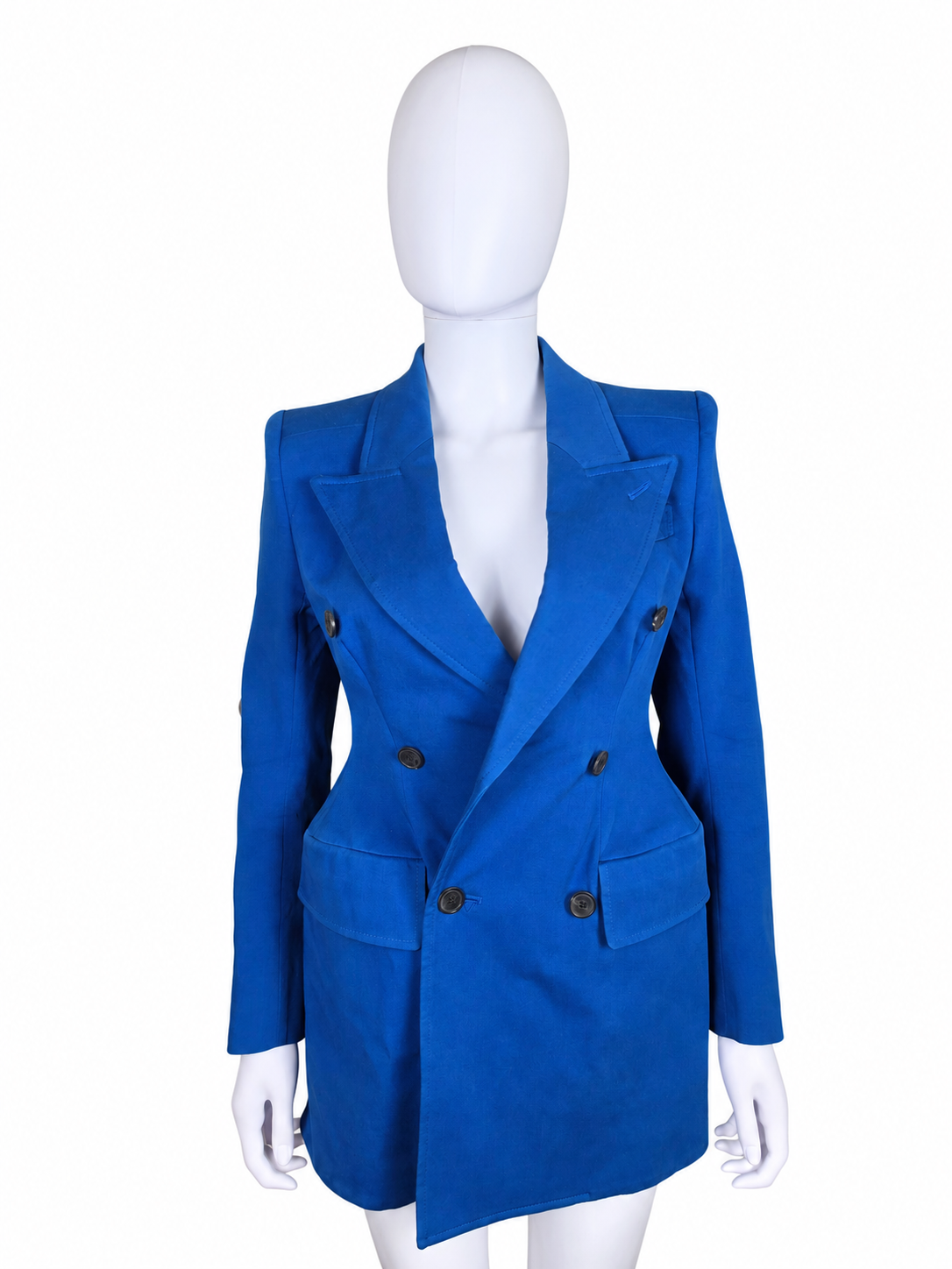 Balenciaga Blazer Strutturato in Cotone Blu Elettrico - Pally Vintage Closet