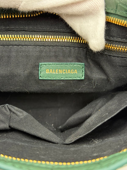 Balenciaga Borsa City in Pelle Stampa Coccodrillo Verde - Pally Vintage Closet