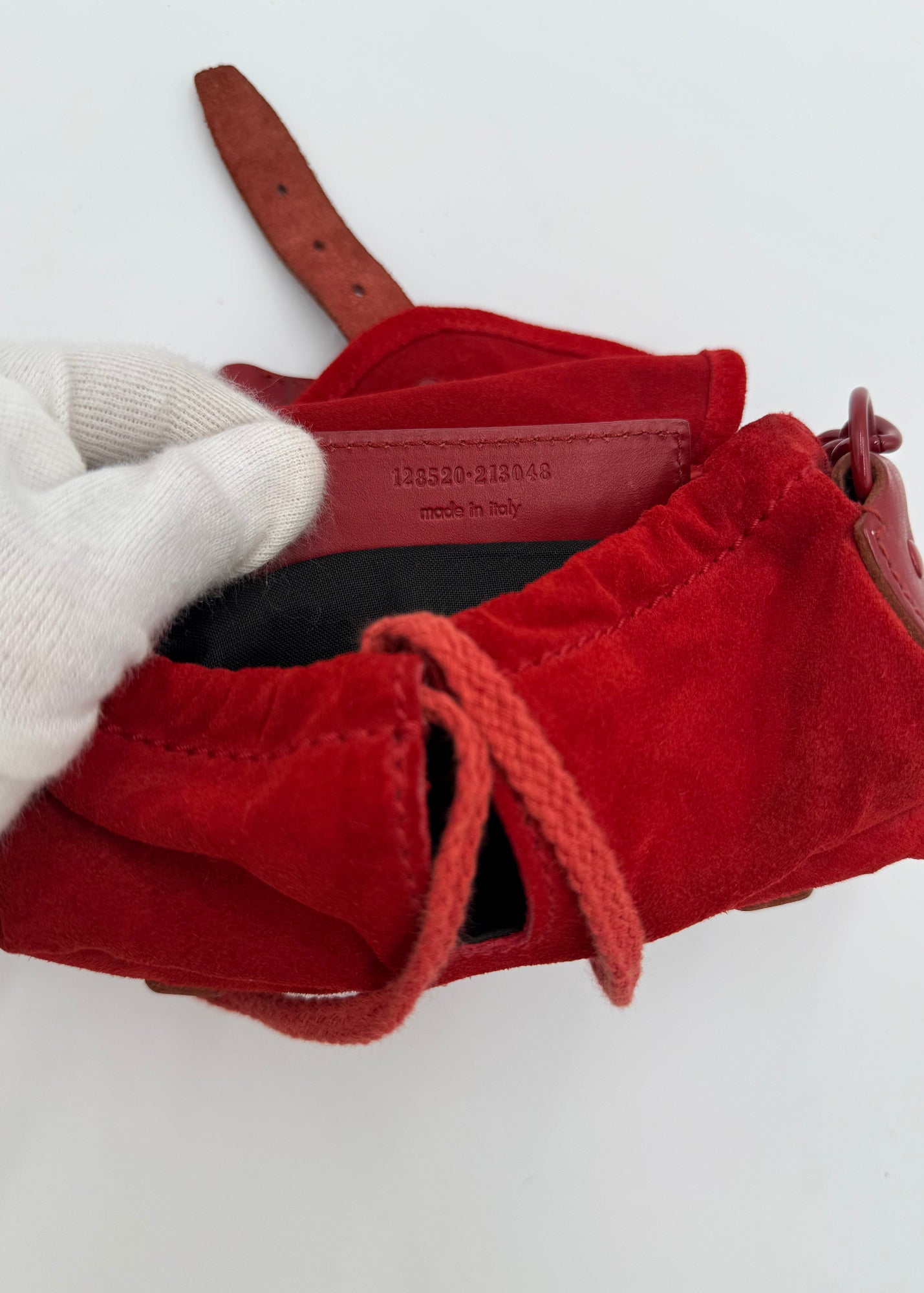 Balenciaga Borsa Vintage in Suede Mini Rossa