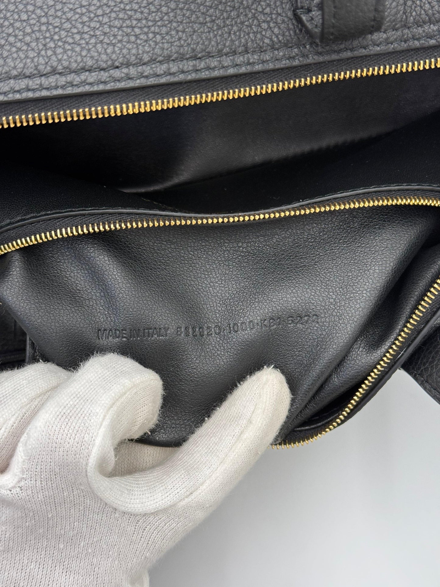Balenciaga East-West Hammered Leather Shoulder Bag