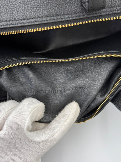Balenciaga East-West Hammered Leather Shoulder Bag