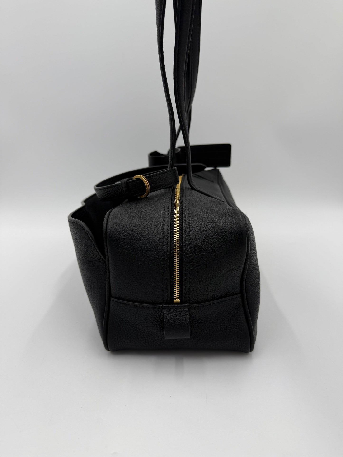 Balenciaga East-West Hammered Leather Shoulder Bag