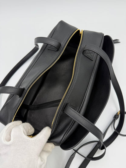 Balenciaga East-West Hammered Leather Shoulder Bag
