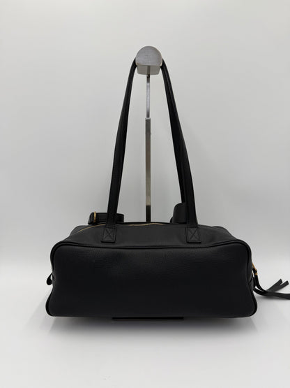 Balenciaga East-West Hammered Leather Shoulder Bag