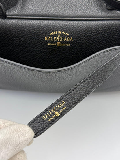 Balenciaga East-West Hammered Leather Shoulder Bag