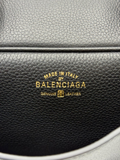 Balenciaga East-West Hammered Leather Shoulder Bag