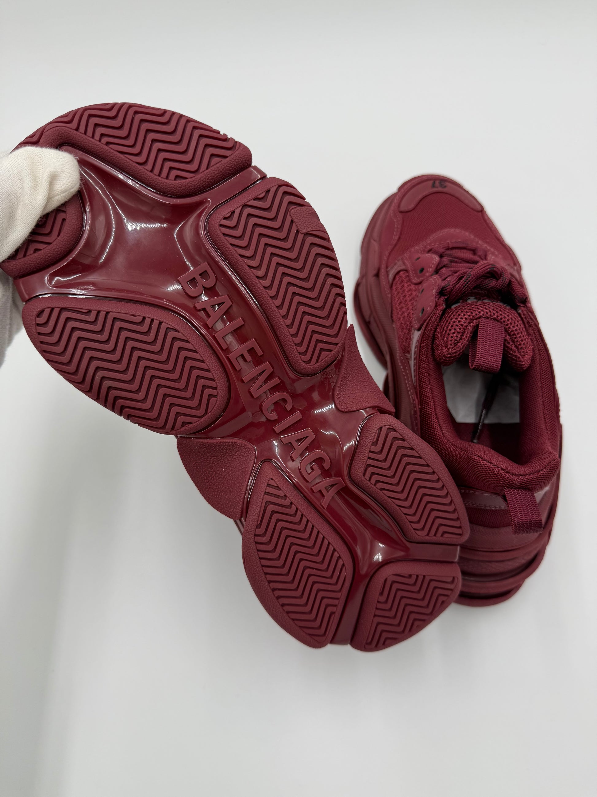 Balenciaga Sneakers Triple S Total Monocolore Bordeaux - Pally Vintage Closet