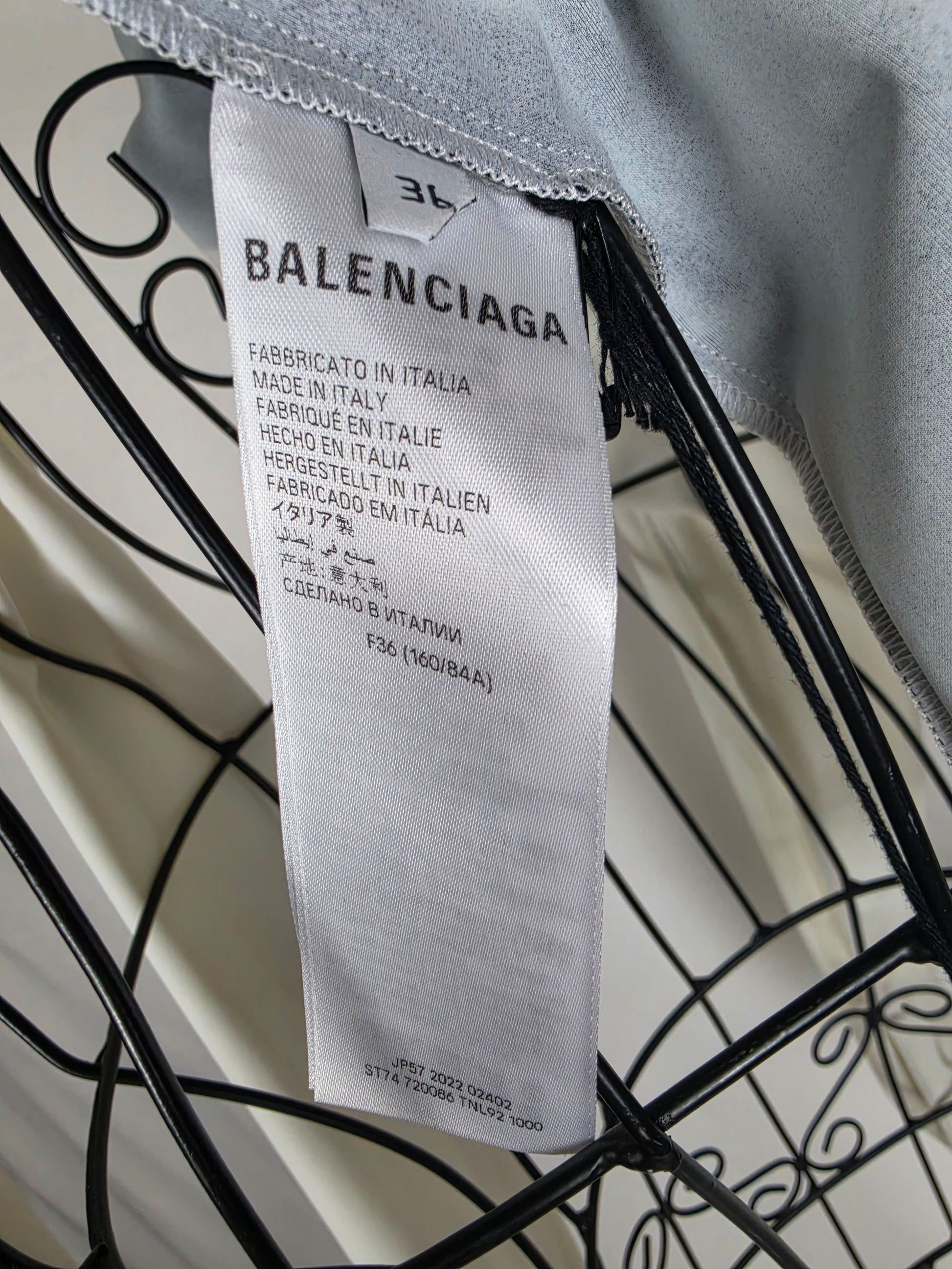 Balenciaga Top Ibrido Trompe-l'œil Balenciaga 2022 Bianco e Nero - Pally Vintage Closet