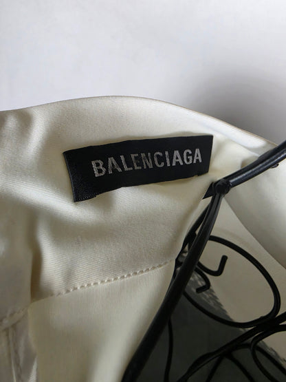 Balenciaga Top Ibrido Trompe-l'œil Balenciaga 2022 Bianco e Nero - Pally Vintage Closet