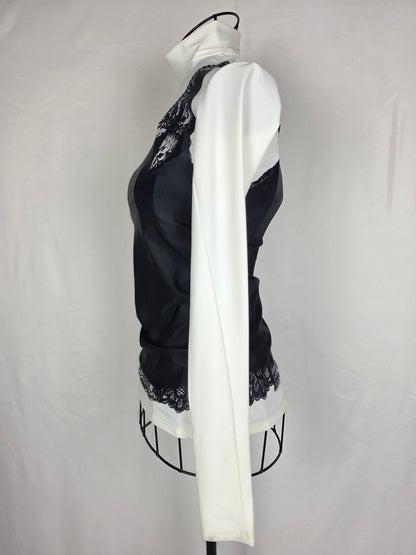 Balenciaga Top Ibrido Trompe-l'œil Balenciaga 2022 Bianco e Nero - Pally Vintage Closet