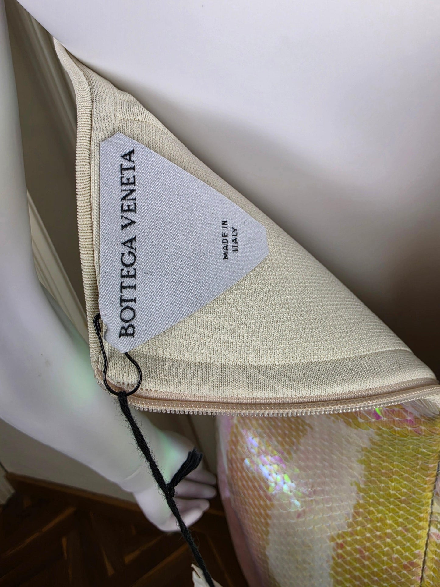 Bottega Veneta Abito Bustier by Matthieu Blazy in Paillettes Cangianti - Pally Vintage Closet