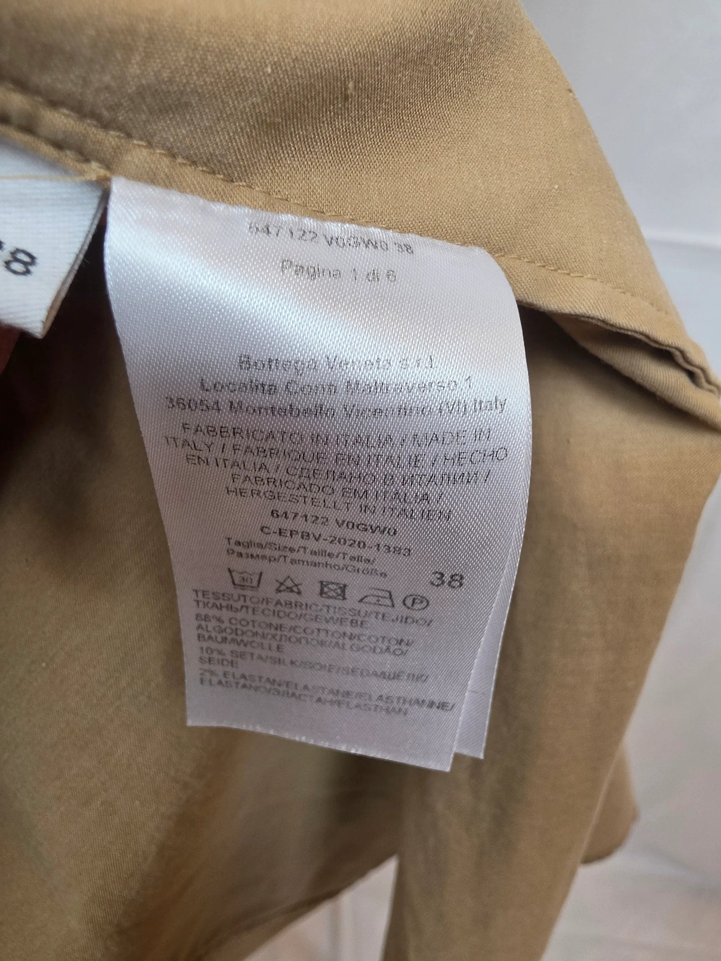 Bottega-Veneta-Abito-Chemisier-Soft-Washed-in-Misto-Cotone-e-Seta-Beige-70263529603396 - Pally Vintage Closet