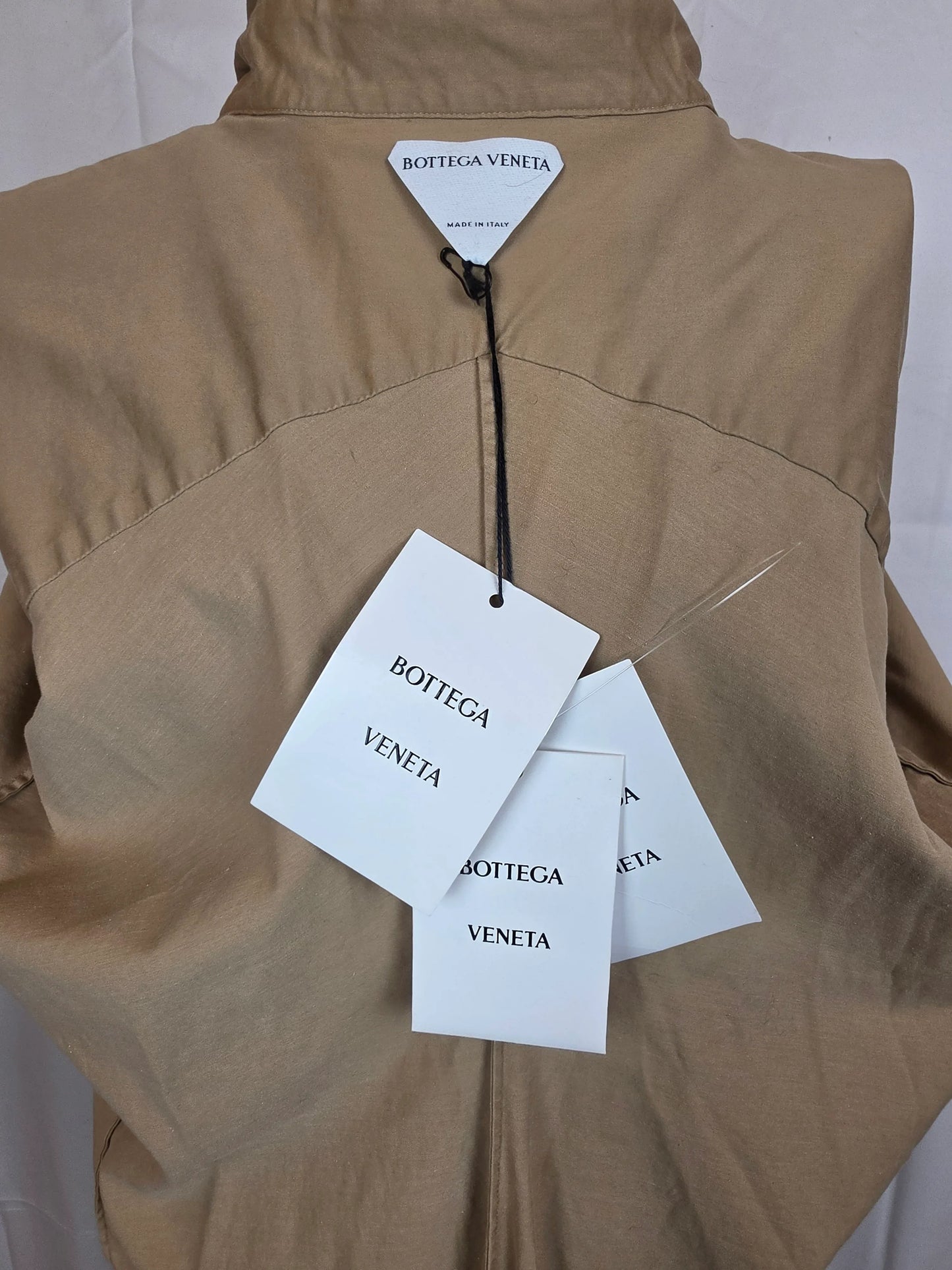Bottega-Veneta-Abito-Chemisier-Soft-Washed-in-Misto-Cotone-e-Seta-Beige-70263529701700 - Pally Vintage Closet