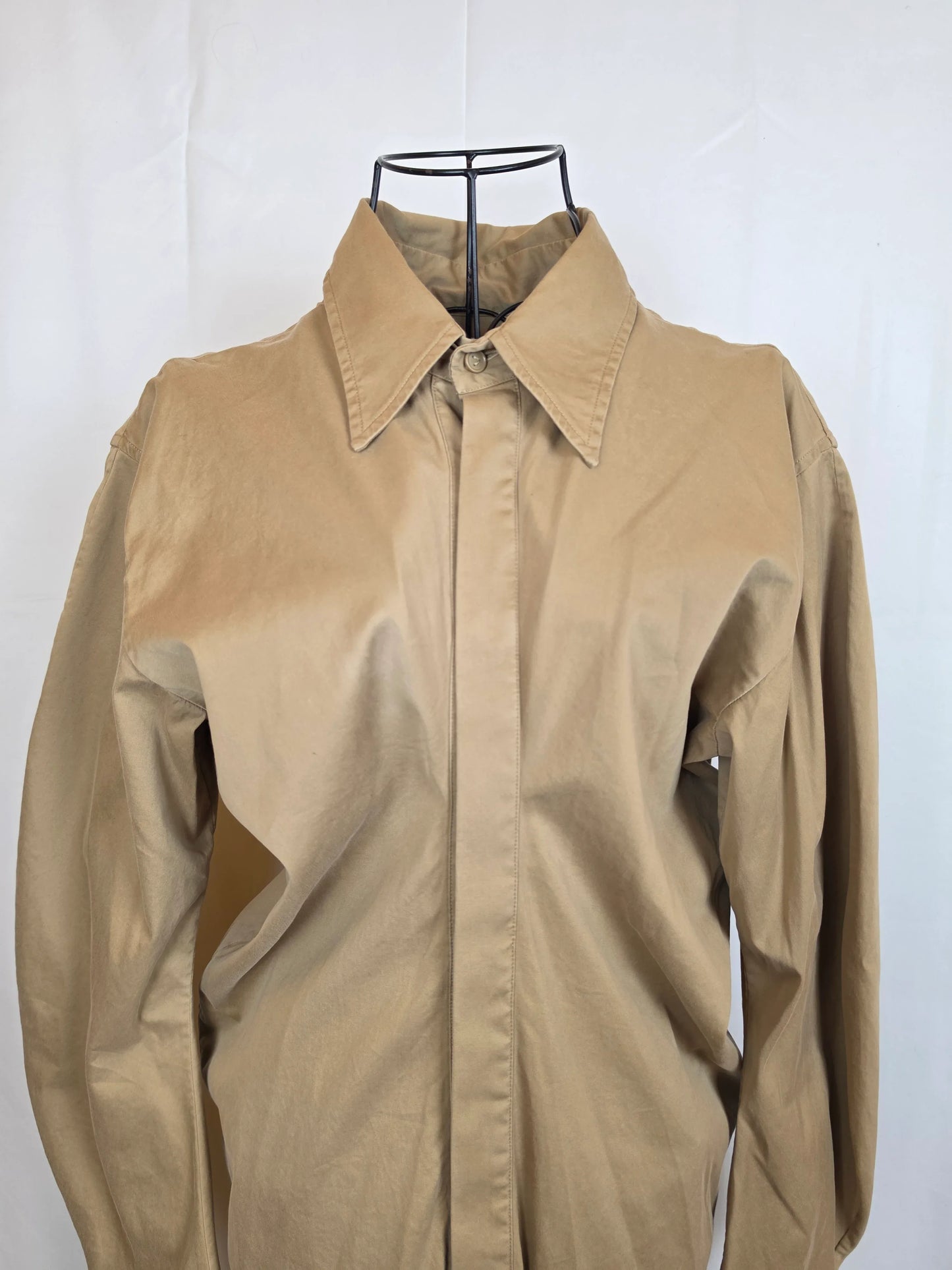 Bottega-Veneta-Abito-Chemisier-Soft-Washed-in-Misto-Cotone-e-Seta-Beige-70263529898308 - Pally Vintage Closet