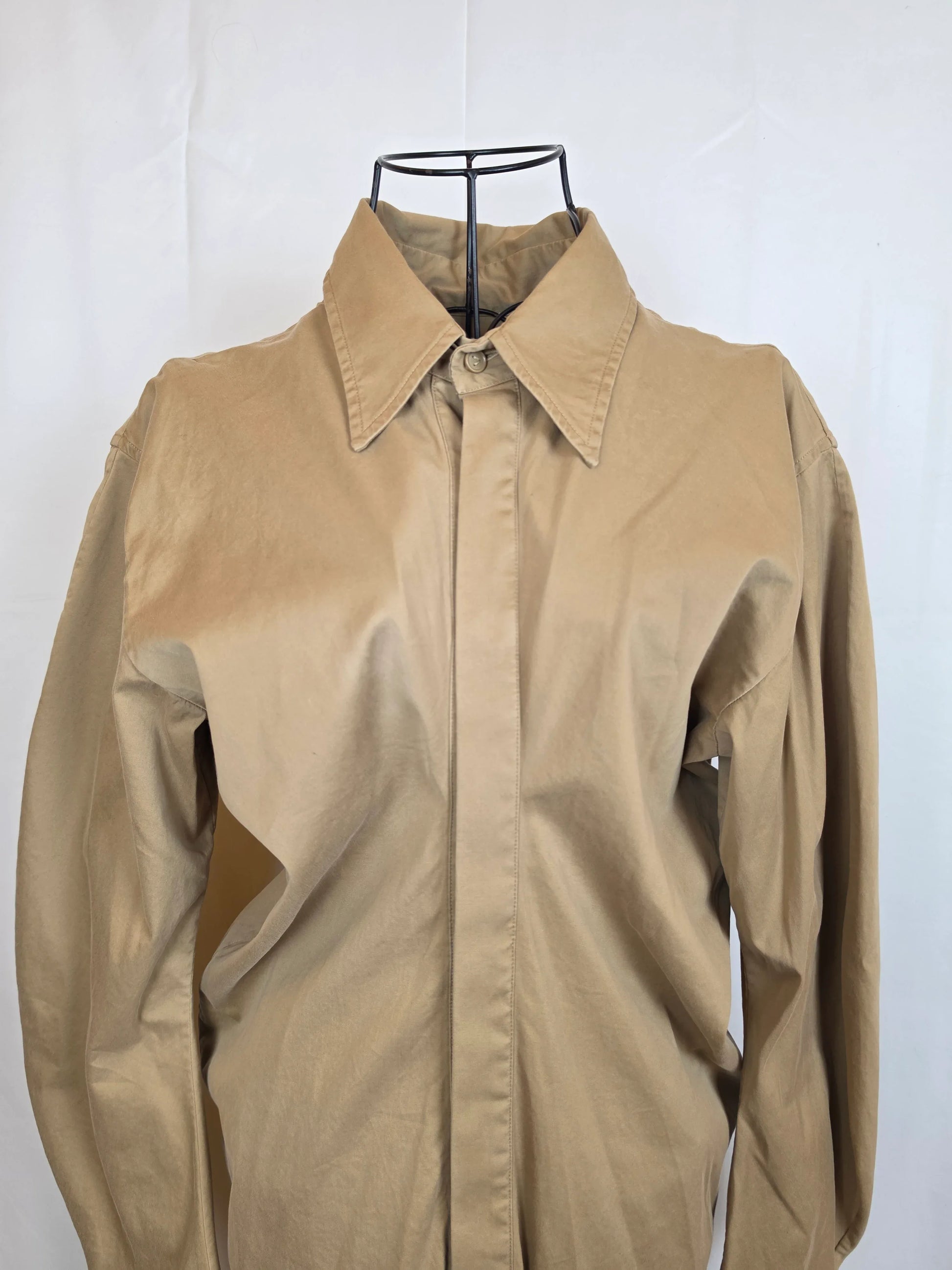 Bottega-Veneta-Abito-Chemisier-Soft-Washed-in-Misto-Cotone-e-Seta-Beige-70263529898308 - Pally Vintage Closet