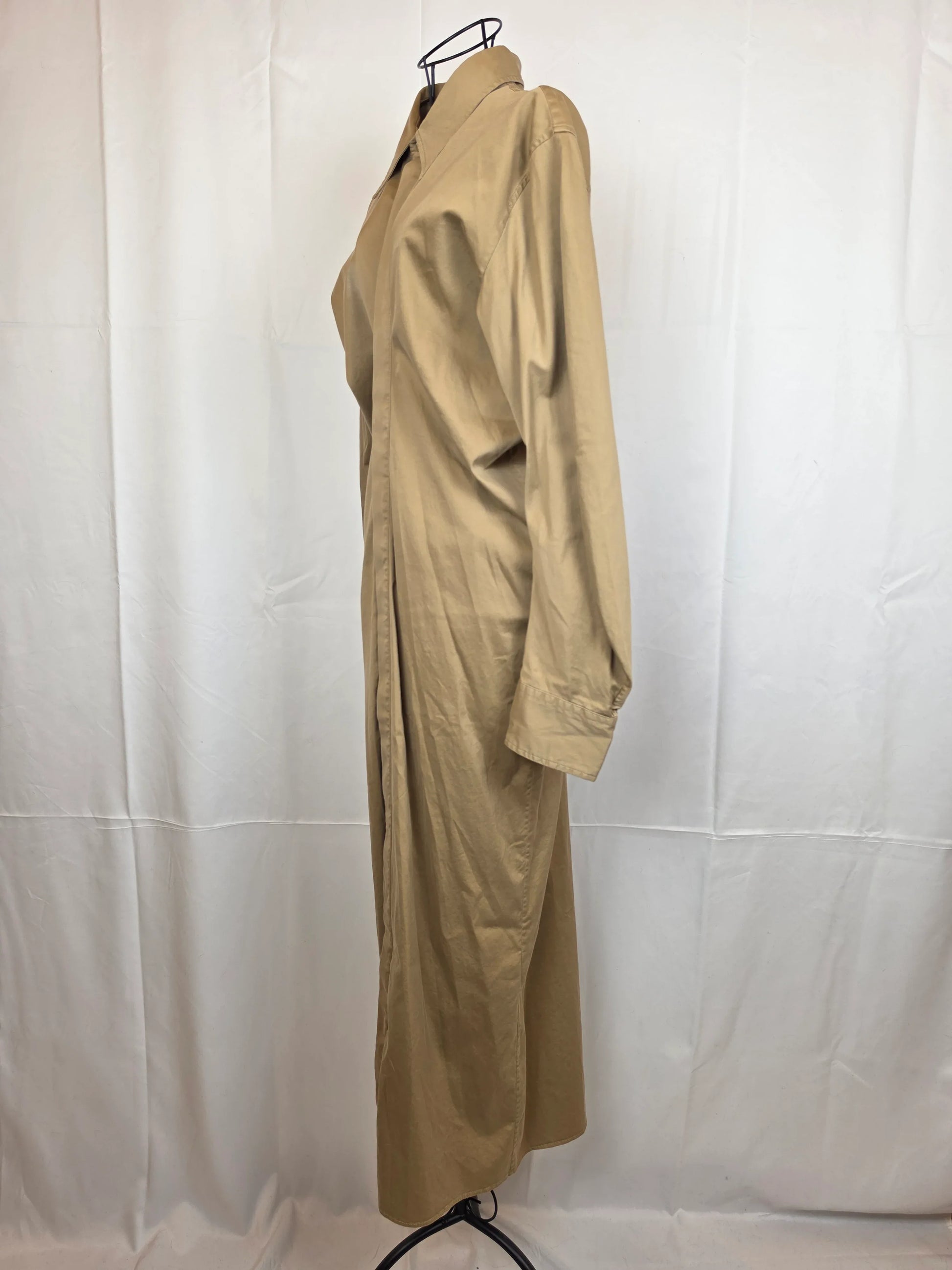 Bottega-Veneta-Abito-Chemisier-Soft-Washed-in-Misto-Cotone-e-Seta-Beige-70263529931076 - Pally Vintage Closet