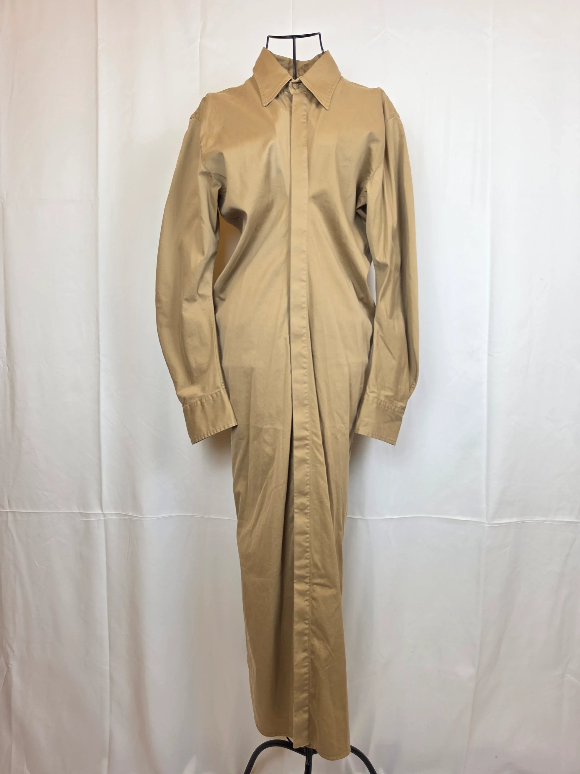 Bottega-Veneta-Abito-Chemisier-Soft-Washed-in-Misto-Cotone-e-Seta-Beige-70263529963844 - Pally Vintage Closet