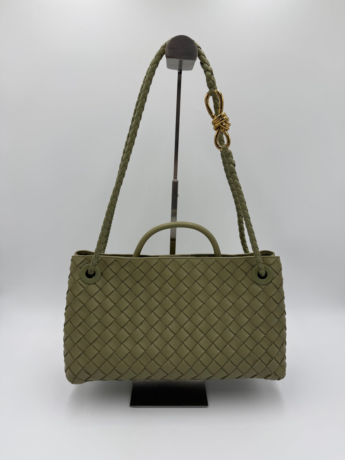 Bottega Veneta Borsa Andiamo East-West Piccola Verde Salvia - Pally Vintage Closet