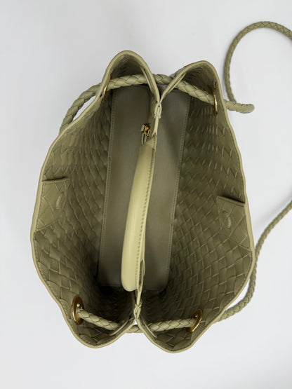 Bottega Veneta Borsa Andiamo East-West Piccola Verde Salvia - Pally Vintage Closet