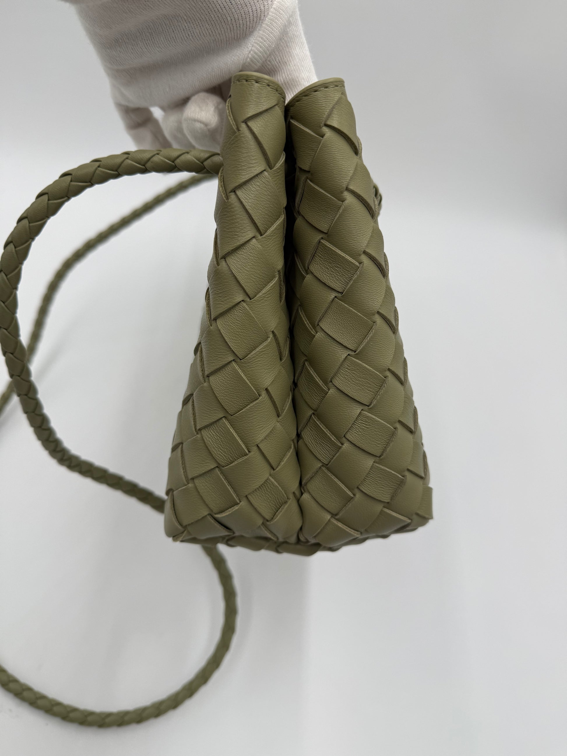 Bottega Veneta Borsa Andiamo East-West Piccola Verde Salvia - Pally Vintage Closet
