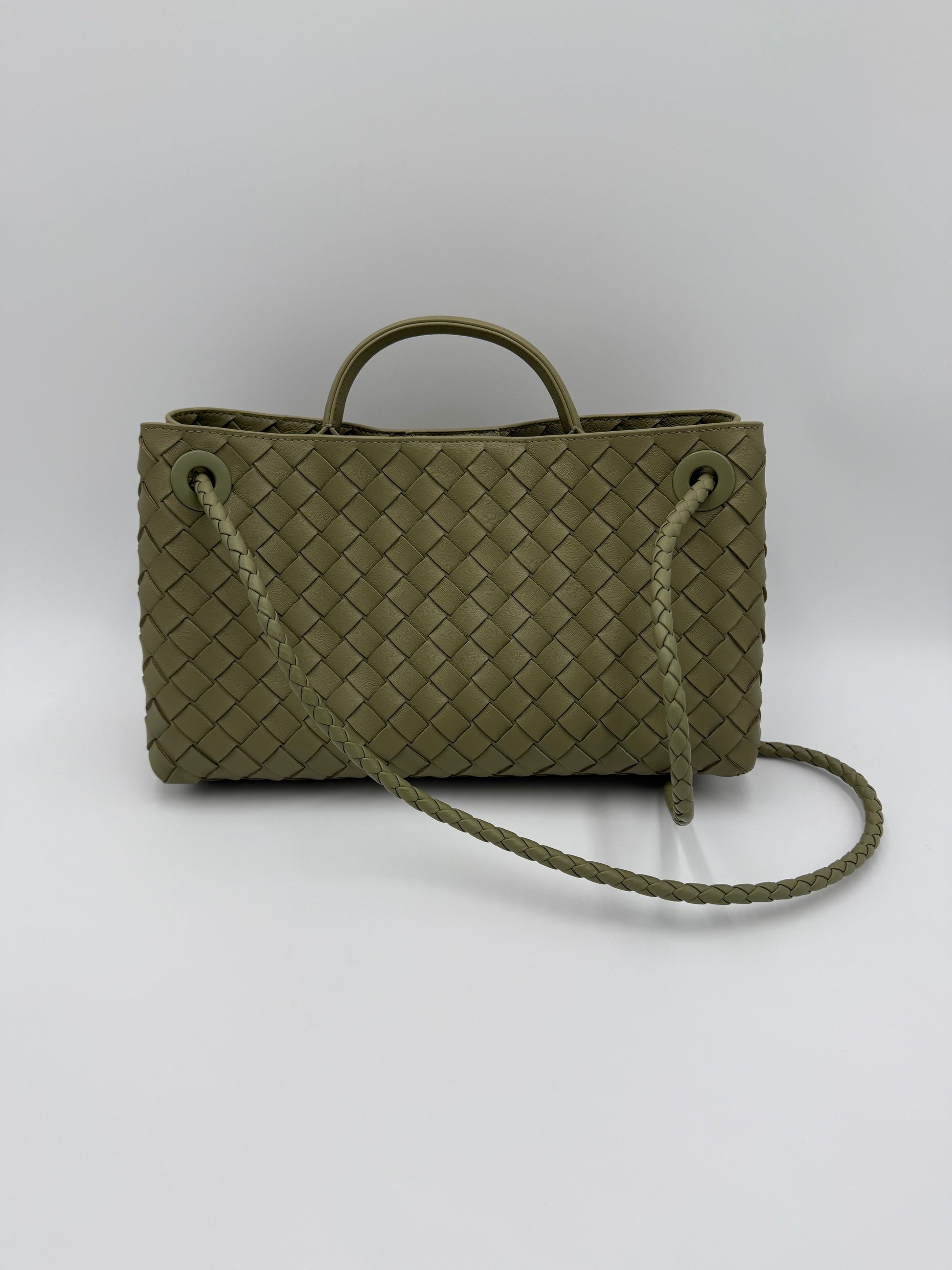 Bottega Veneta Borsa Andiamo East-West Piccola Verde Salvia - Pally Vintage Closet