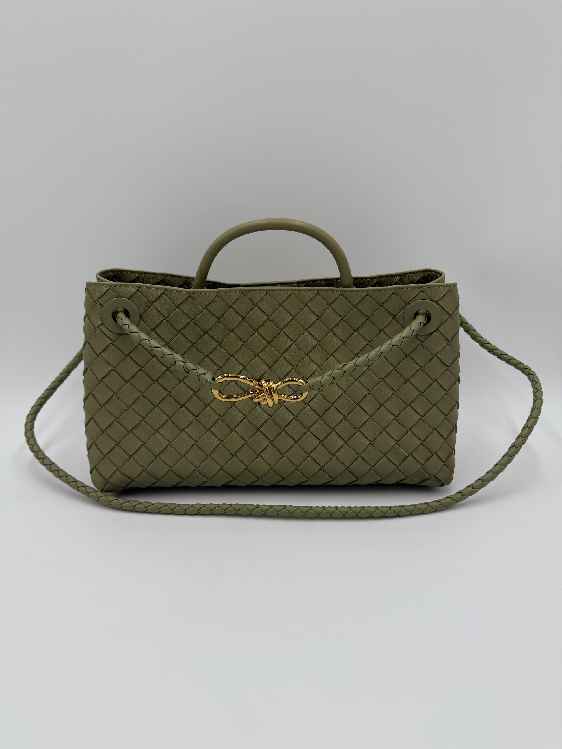 Bottega Veneta Borsa Andiamo East-West Piccola Verde Salvia - Pally Vintage Closet