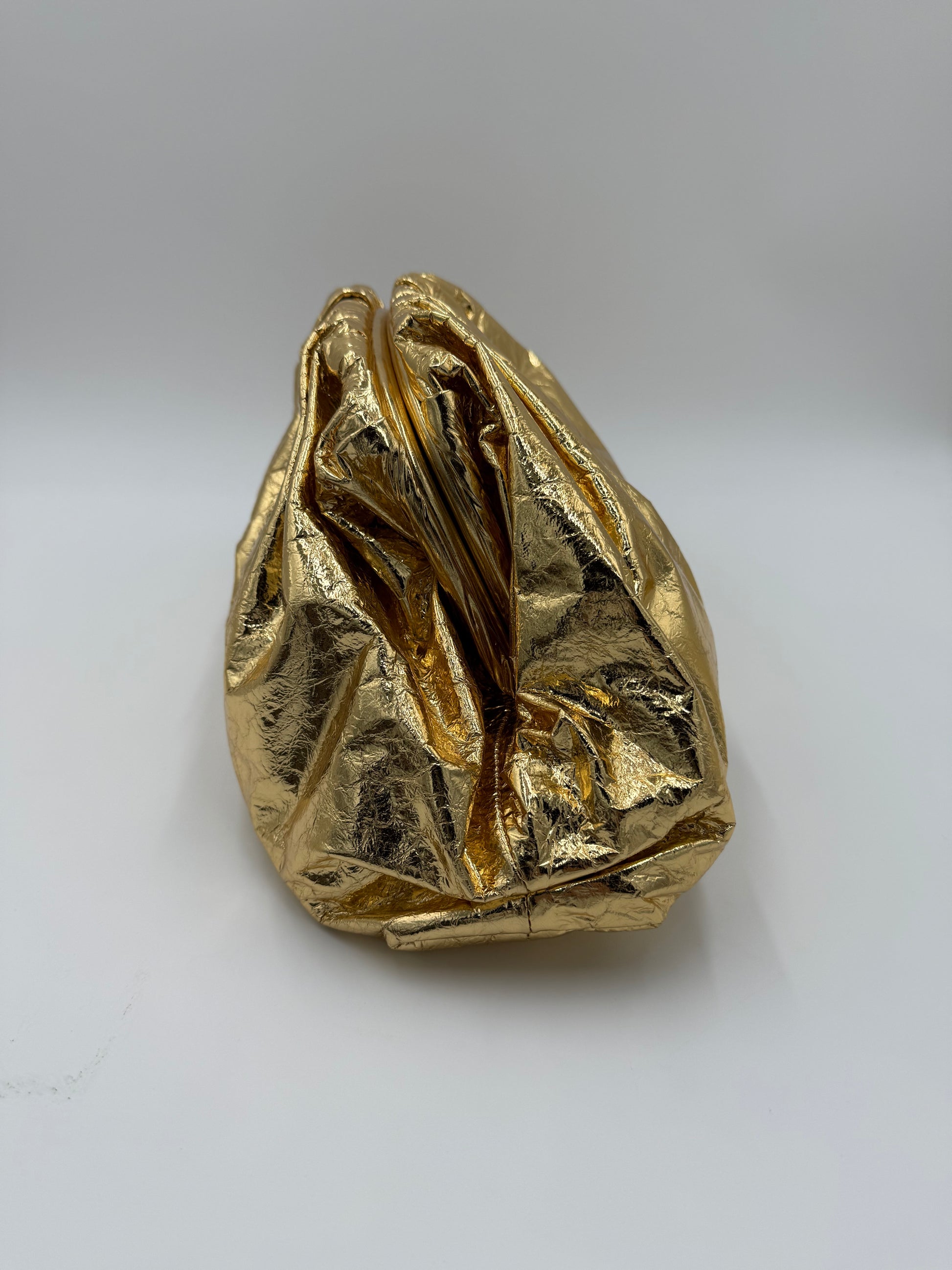 Bottega Veneta Borsa Pouch Intrecciata Large Oro - Pally Vintage Closet