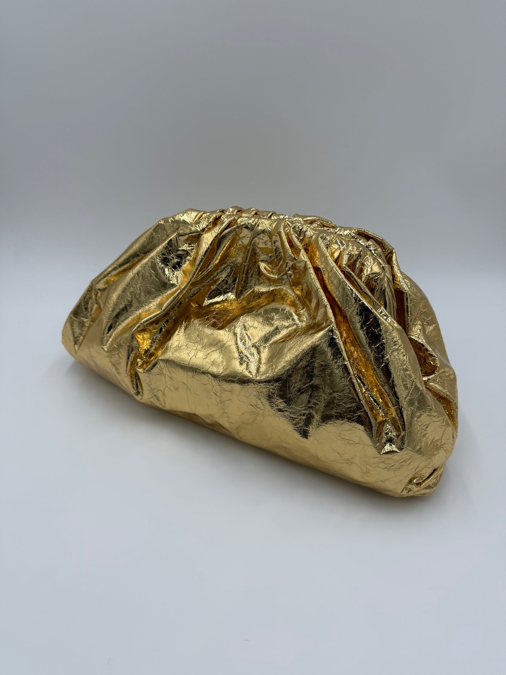 Bottega Veneta Borsa Pouch Intrecciata Large Oro - Pally Vintage Closet