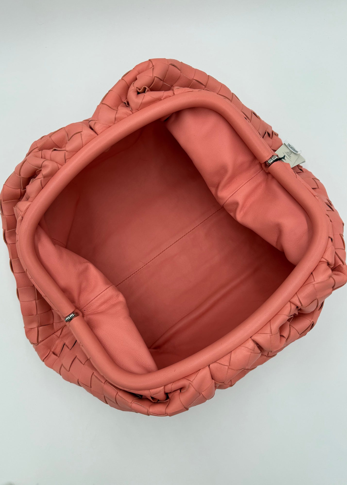 Bottega Veneta Borsa Pouch Intrecciata Large Rosa