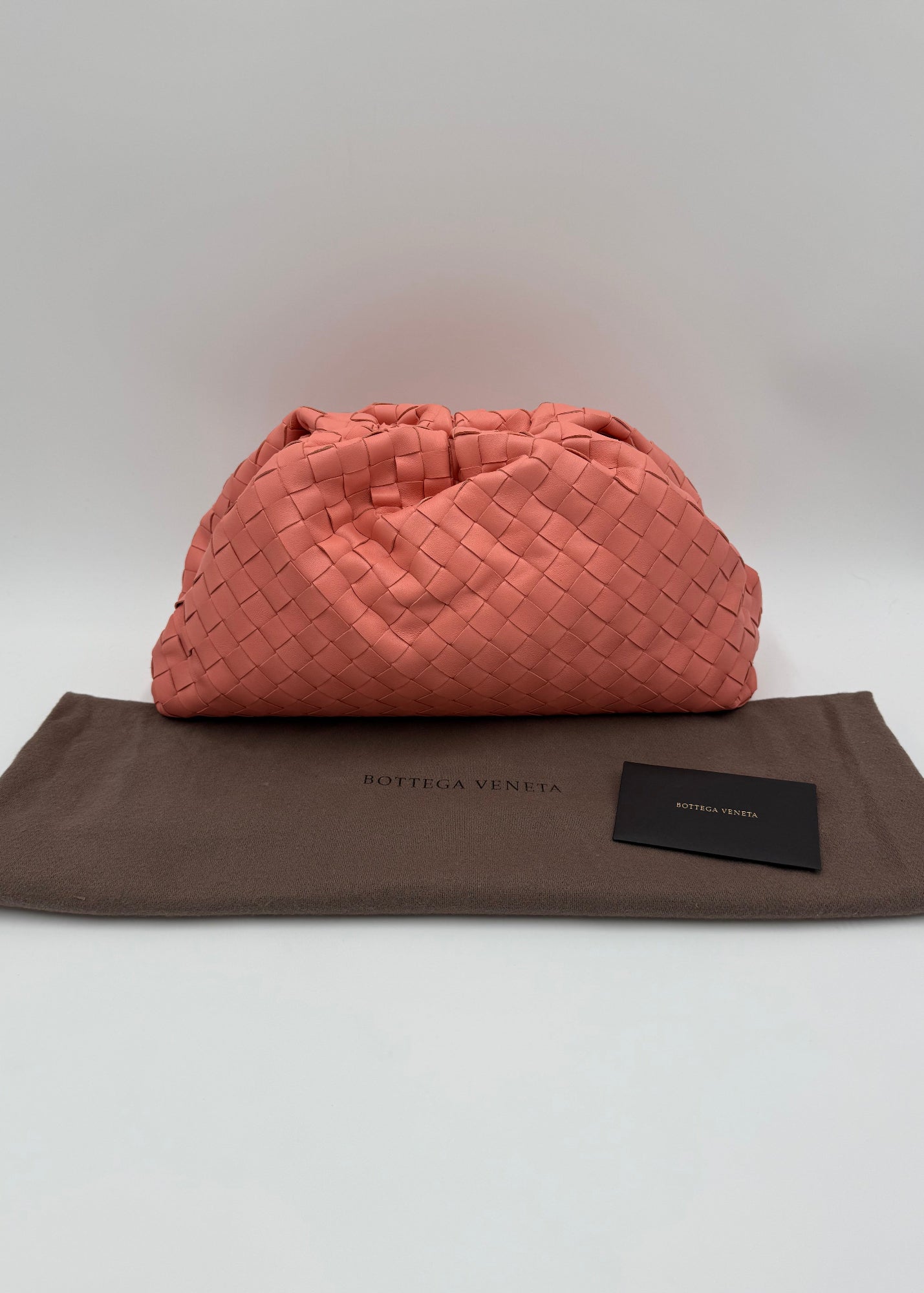 Bottega Veneta Borsa Pouch Intrecciata Large Rosa