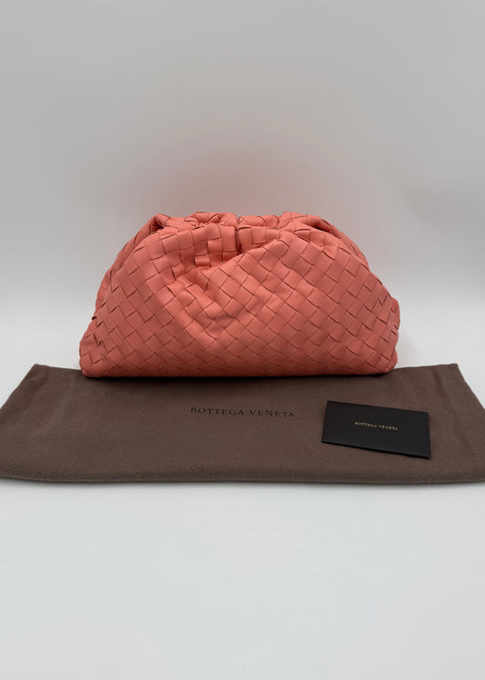 Bottega Veneta Borsa Pouch Intrecciata Large Rosa