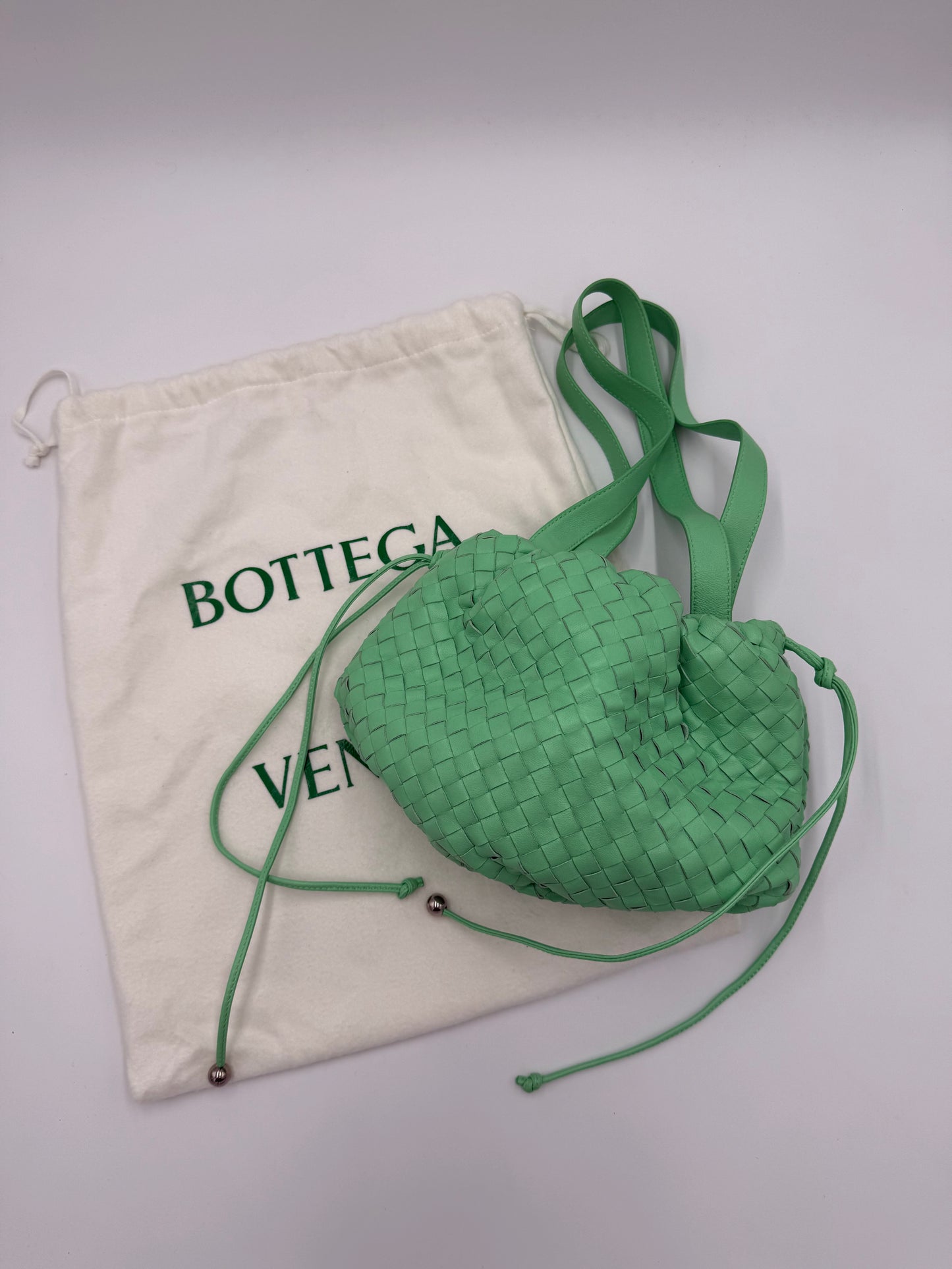 Bottega Veneta Borsa Small Bulb in Pelle Intrecciata Verde - Pally Vintage Closet