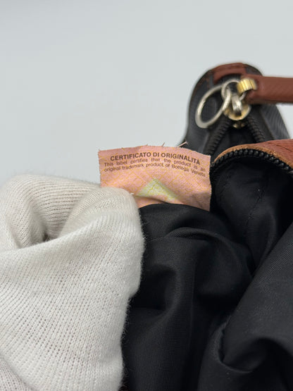 Bottega Veneta Borsa Tote Vintage Collezione Marco Polo Nero e Cuoio - Pally Vintage Closet
