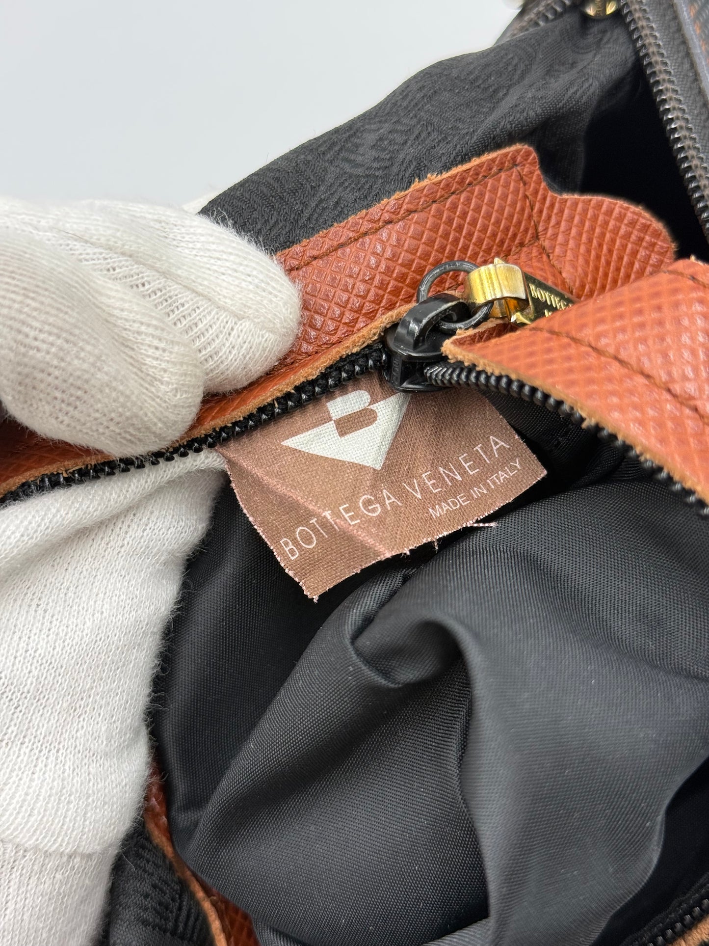 Bottega Veneta Borsa Tote Vintage Collezione Marco Polo Nero e Cuoio - Pally Vintage Closet