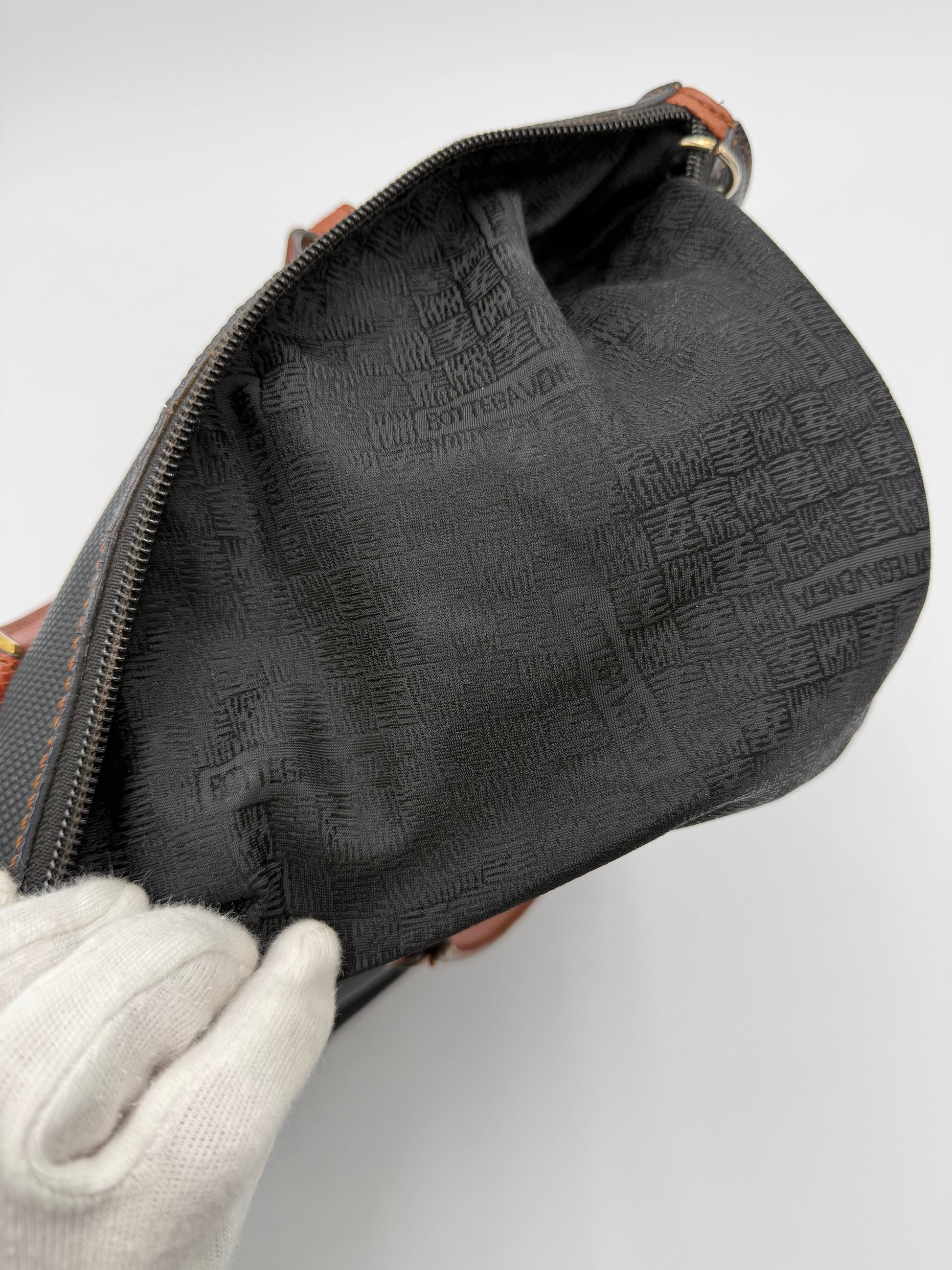 Bottega Veneta Borsa Tote Vintage Collezione Marco Polo Nero e Cuoio - Pally Vintage Closet
