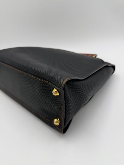 Bottega Veneta Borsa Tote Vintage Collezione Marco Polo Nero e Cuoio - Pally Vintage Closet