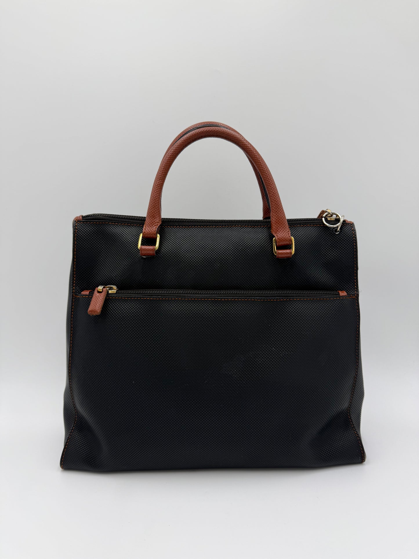 Bottega Veneta Borsa Tote Vintage Collezione Marco Polo Nero e Cuoio - Pally Vintage Closet