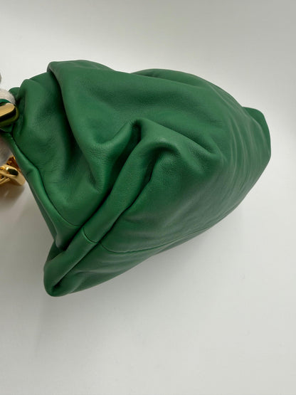 Bottega-Veneta-Borsa-a-Spalla-The-Chain-Pouch-in-Pelle-Verde-70563805004100 - Pally Vintage Closet