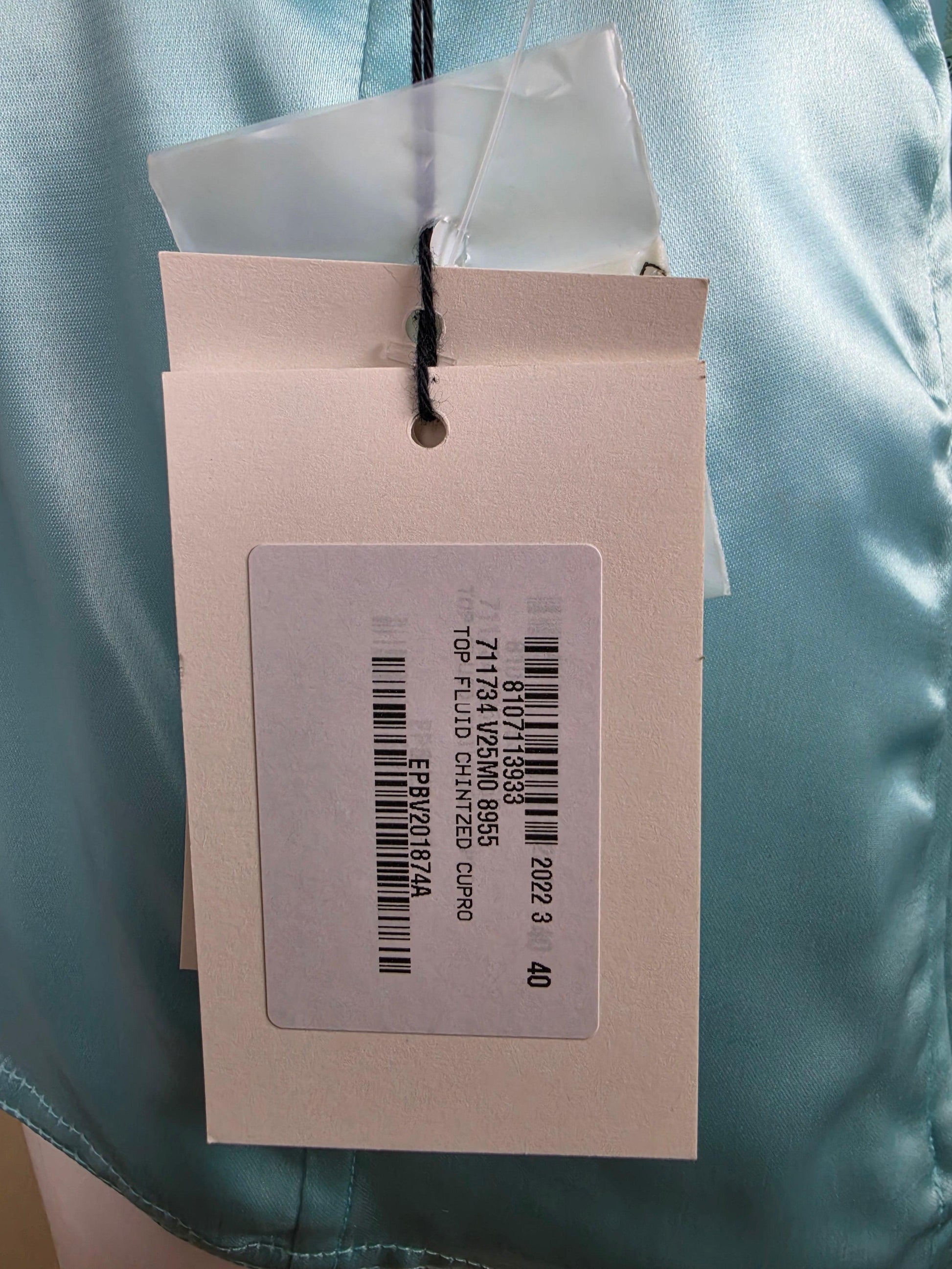 Bottega Veneta Top Fluido by Matthieu Blazy in Cupro Azzurro Chiaro - Pally Vintage Closet