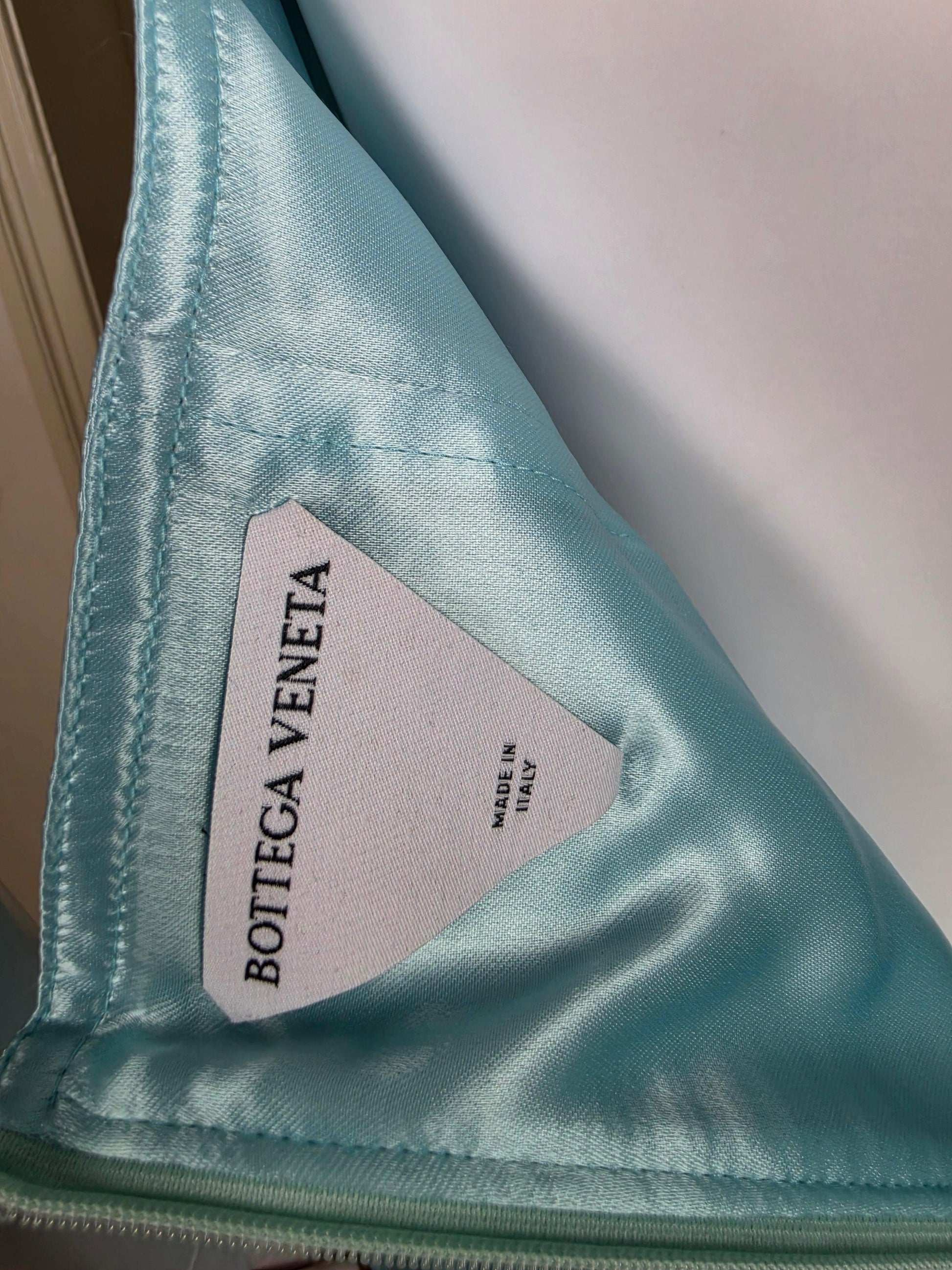 Bottega Veneta Top Fluido by Matthieu Blazy in Cupro Azzurro Chiaro - Pally Vintage Closet