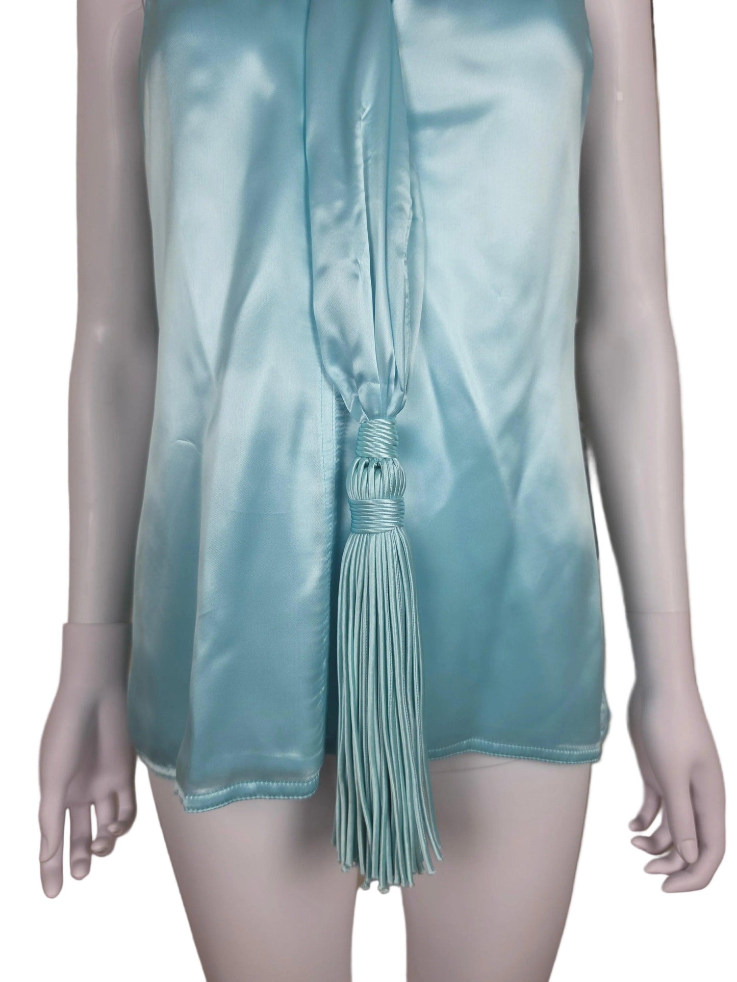 Bottega Veneta Top Fluido by Matthieu Blazy in Cupro Azzurro Chiaro - Pally Vintage Closet