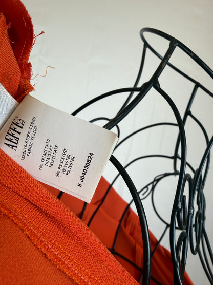 Boutique Moschino Abito da Sera Monospalla Arancio Bruciato - Pally Vintage Closet