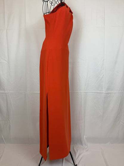 Boutique Moschino Abito da Sera Monospalla Arancio Bruciato - Pally Vintage Closet