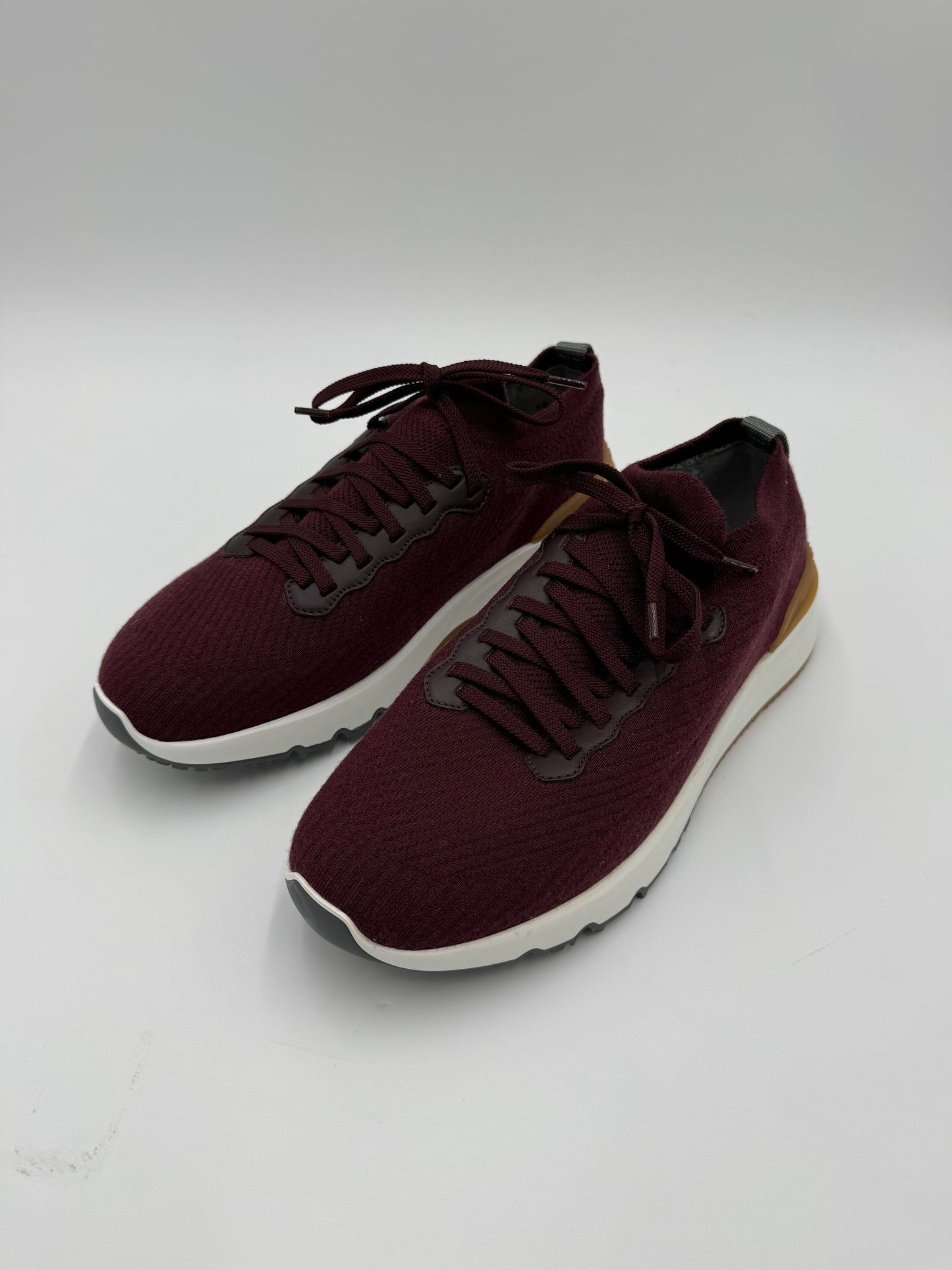 Brunello Cucinelli Sneakers in Maglia di Lana e Cashmere Bordeaux - Pally Vintage Closet