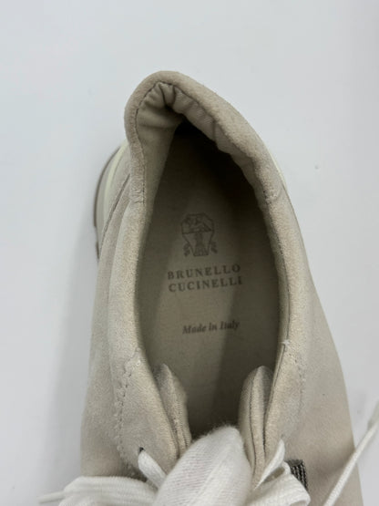 Brunello-Cucinelli-Sneakers-in-Pelle-Scamosciata-Beige-e-Bianco-69234182652228 - Pally Vintage Closet