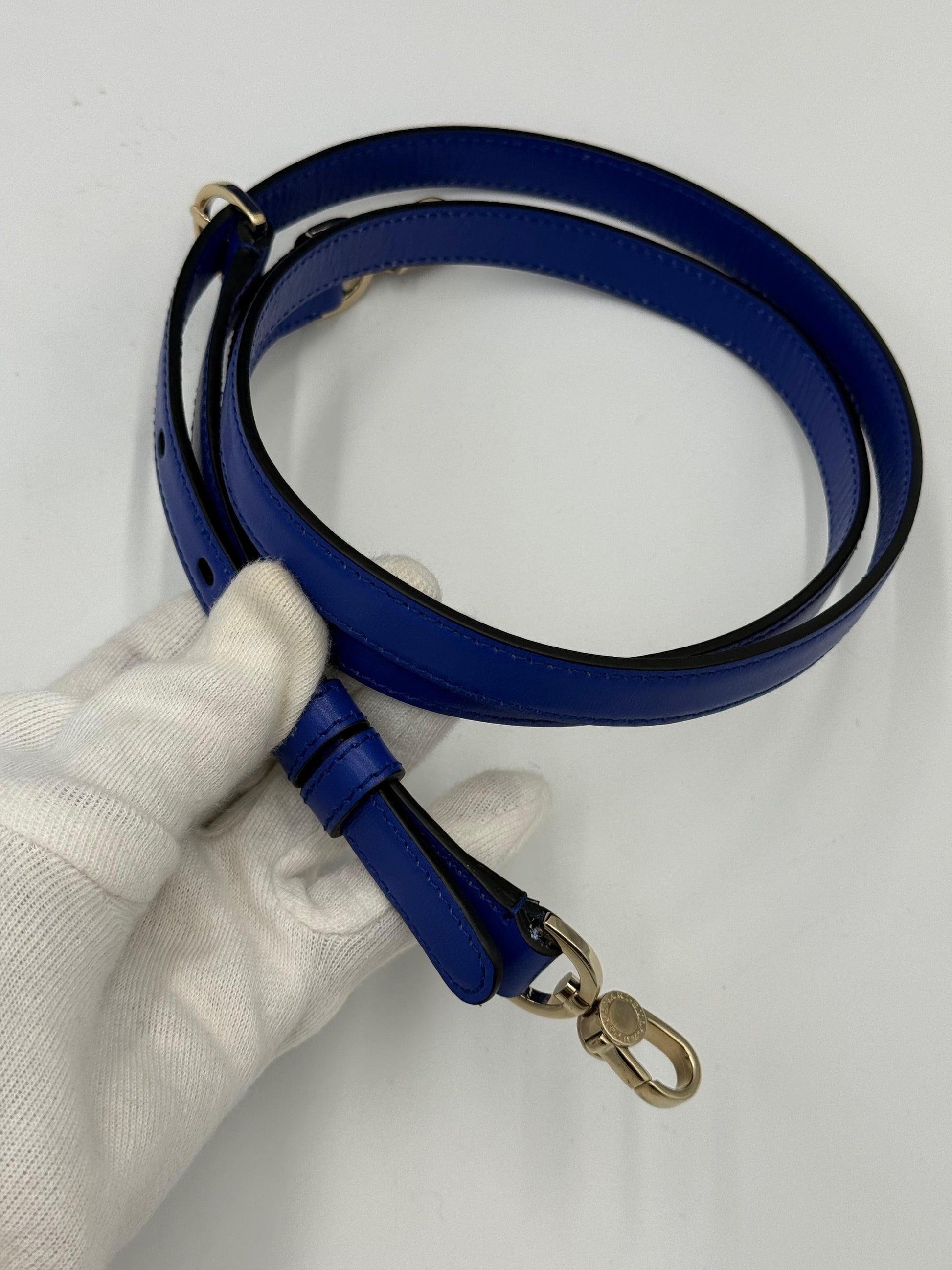 Bulgari Borsa a Mano Isabella Rossellini in Pelle Bicolore Blu e Nera - Pally Vintage Closet
